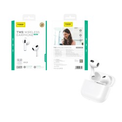 AUSCULTADORES SEM FIO TWS FONENG BL600 COM ESTOJO DE CARREGAMENTO BRANCO